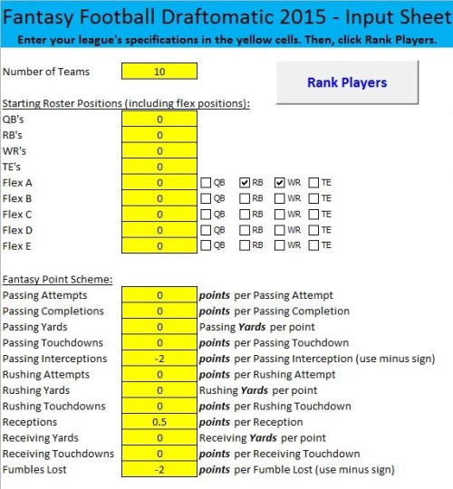 fantasy football spreadsheet draftomatic nfl